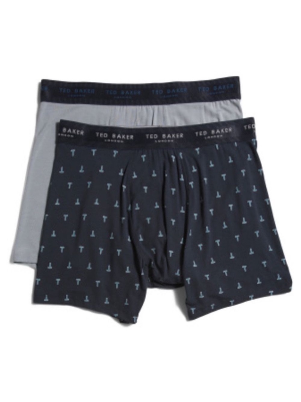 Ted Baker S Premium Soft Modal Navy Gray Boxer Briefs Pack of 2